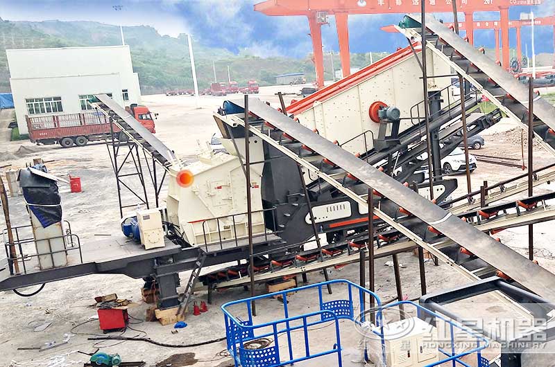 移動式粉碎機作業現場