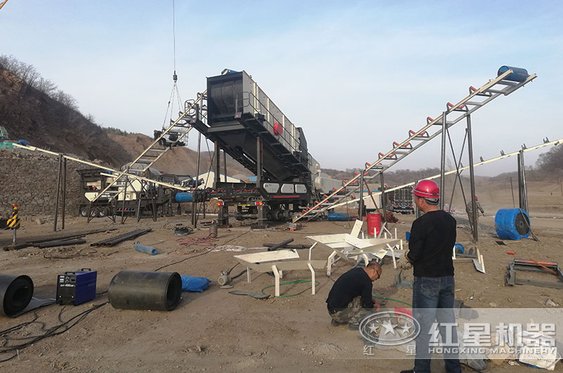 車載式移動破石機簡單安裝便可進行作業