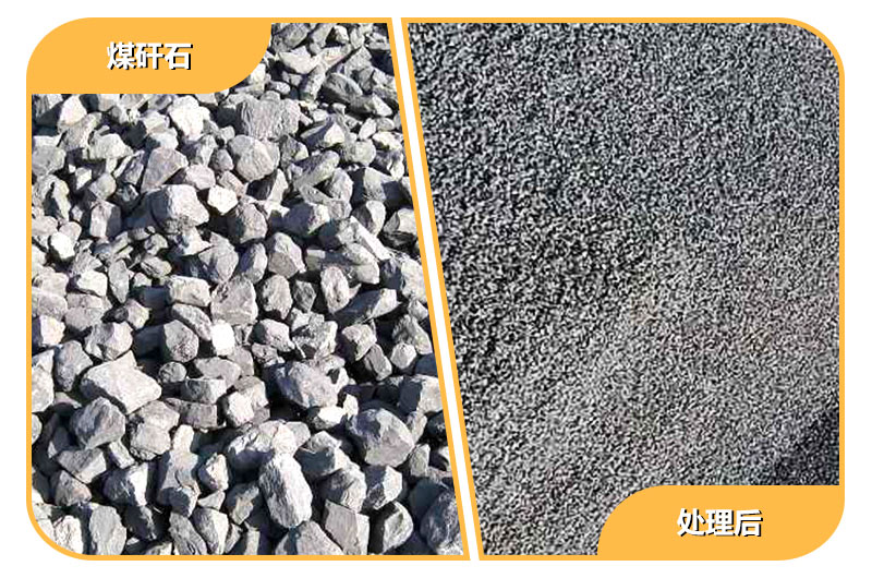 煤矸石制砂前後圖